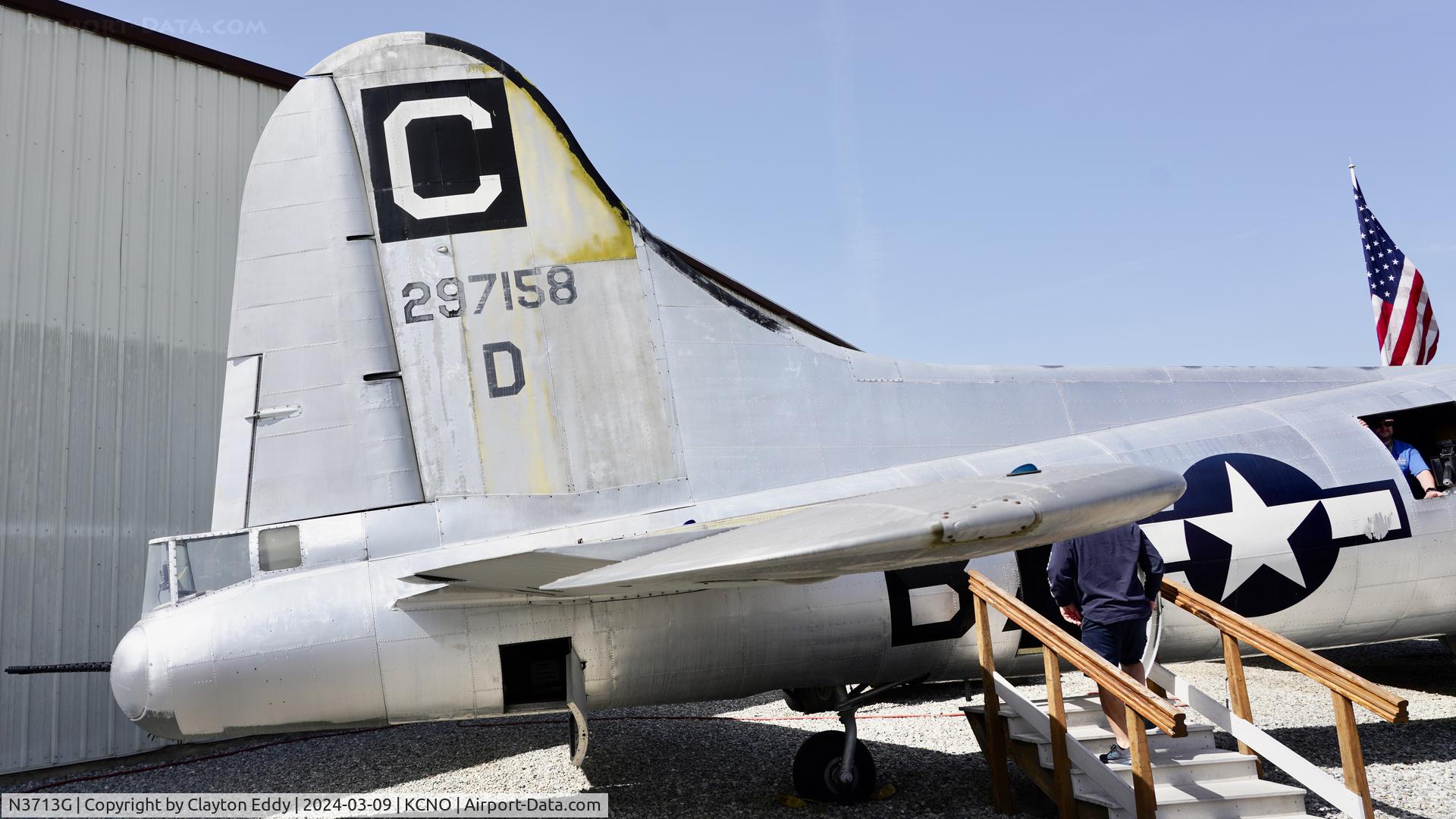 N3713G, 1960 Boeing B-17G Flying Fortress C/N 32325, Planes of Fame Chino airport 2024.