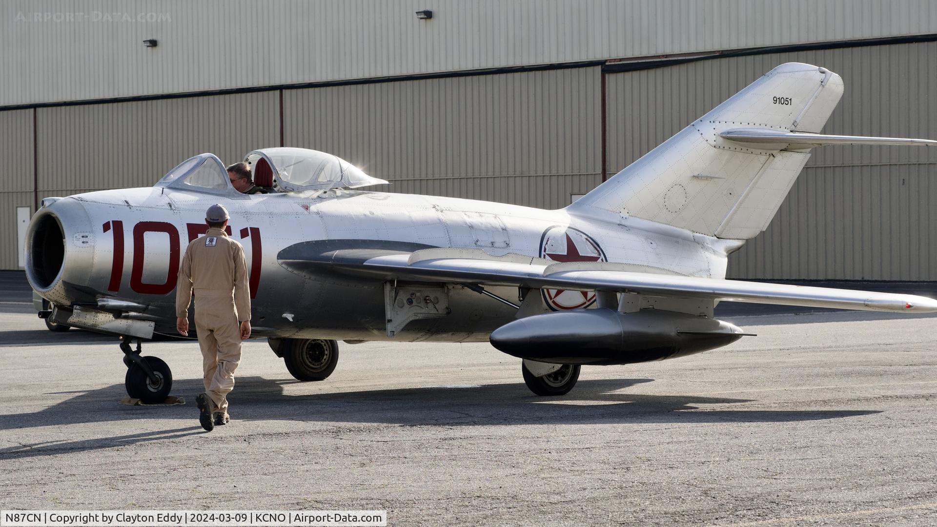 N87CN, Mikoyan-Gurevich MiG-15 C/N 910-51, Planes of Fame Chino airport 2024.