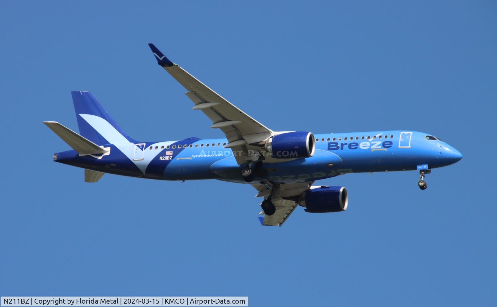 N211BZ, 2022 Airbus A220-300 C/N 55151, MXY A223 zx HSV-MCO