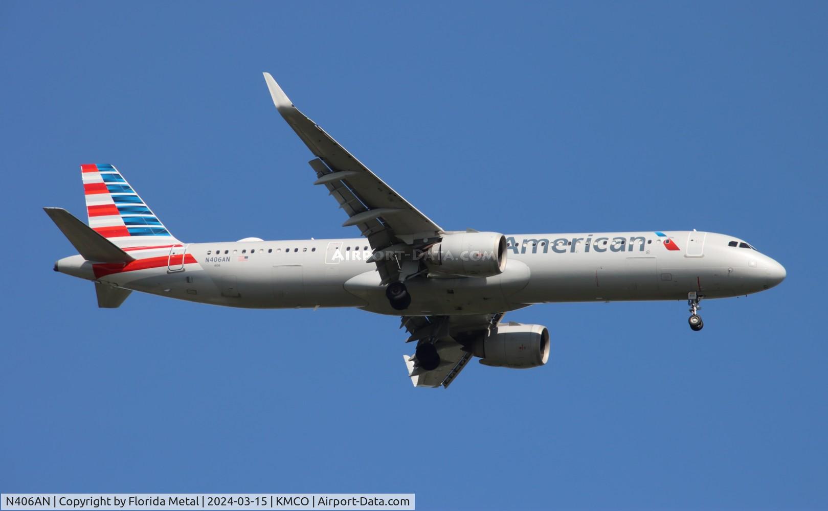 N406AN, 2019 Airbus A321-253NX C/N 8834, AAL A321N zx PHX-MCO