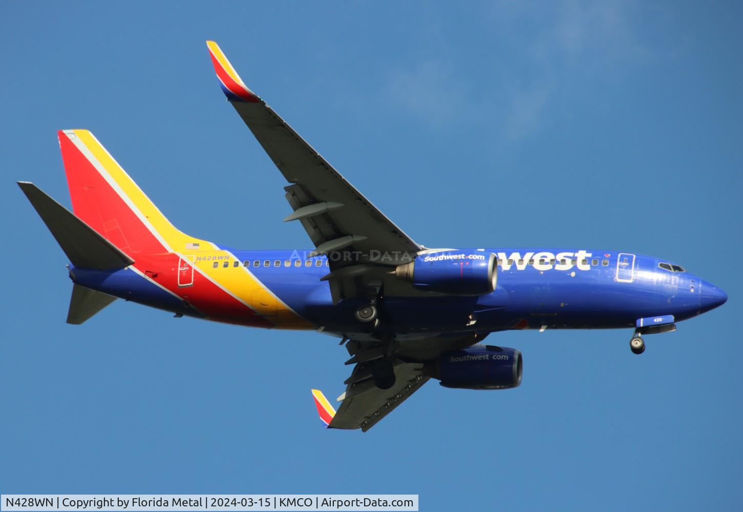 N428WN, 2002 Boeing 737-7H4 C/N 29844, SWA 737 nc zx DTW-MCO