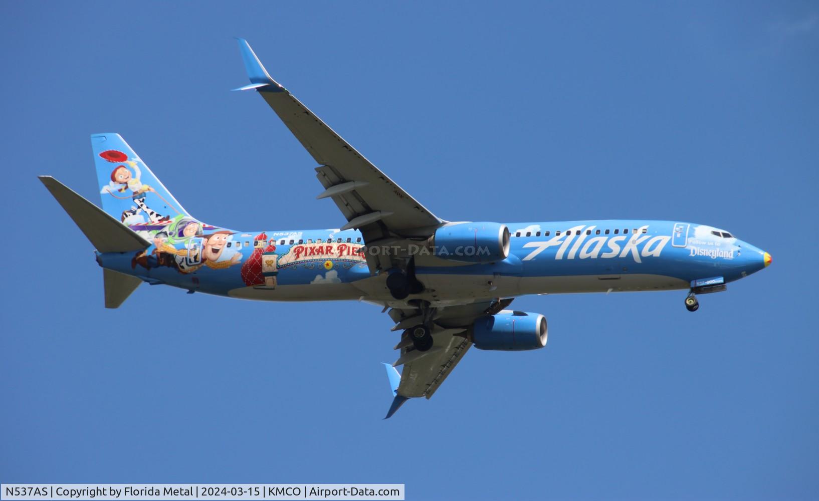 N537AS, 2012 Boeing 737-890 C/N 35204, ASA 738 Pixar zx PDX-MCO