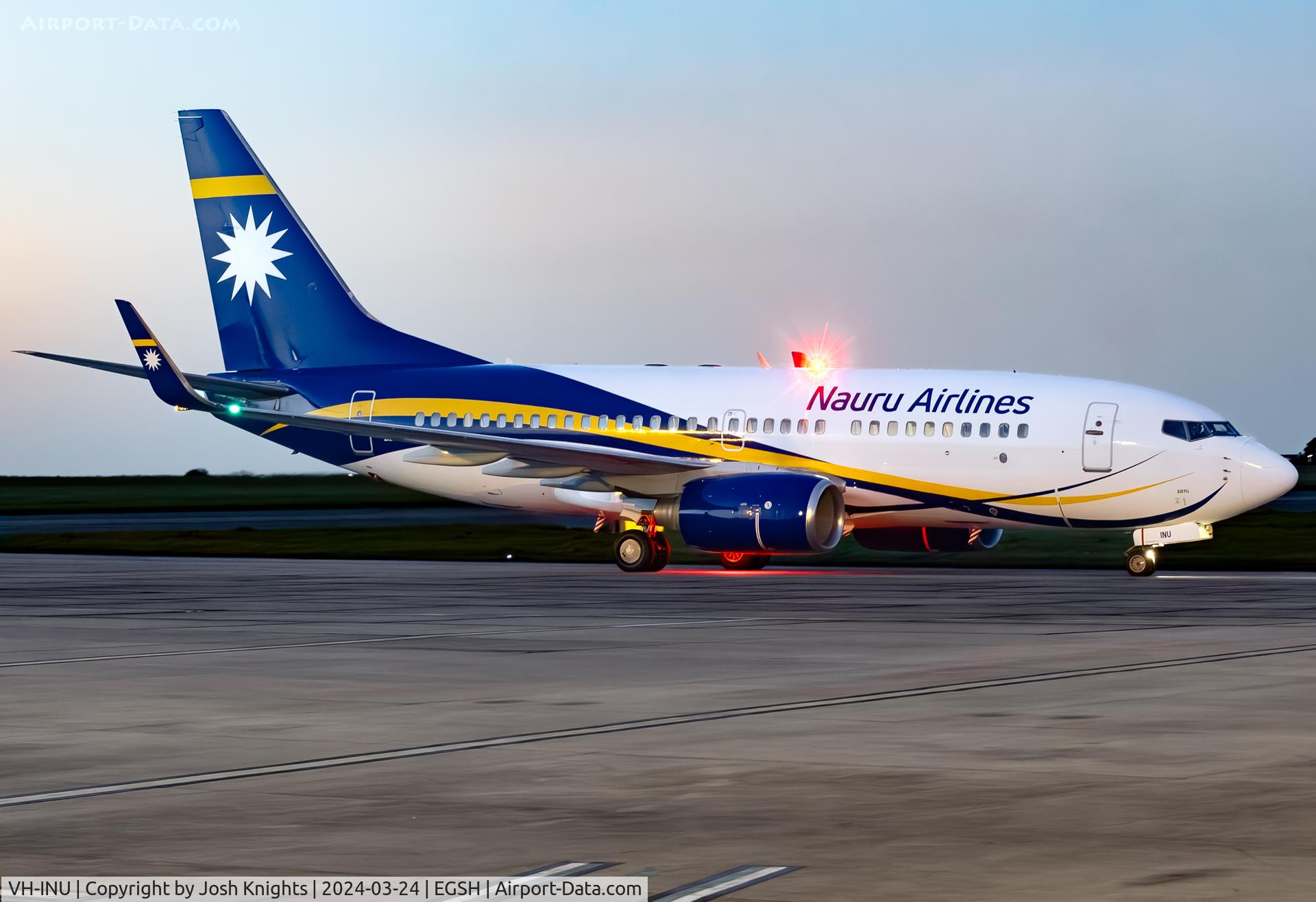 VH-INU, 2006 Boeing 737-79L(WL) C/N 34538, Arriving for Maintenance With KLMUK Engineering.
