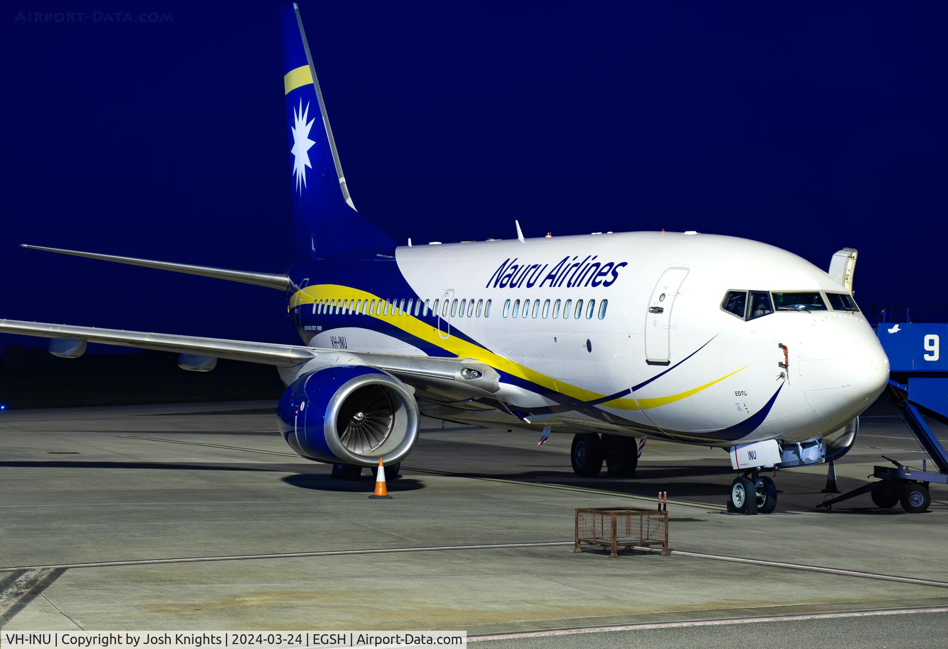 VH-INU, 2006 Boeing 737-79L(WL) C/N 34538, Arriving for Maintenance With KLMUK Engineering.