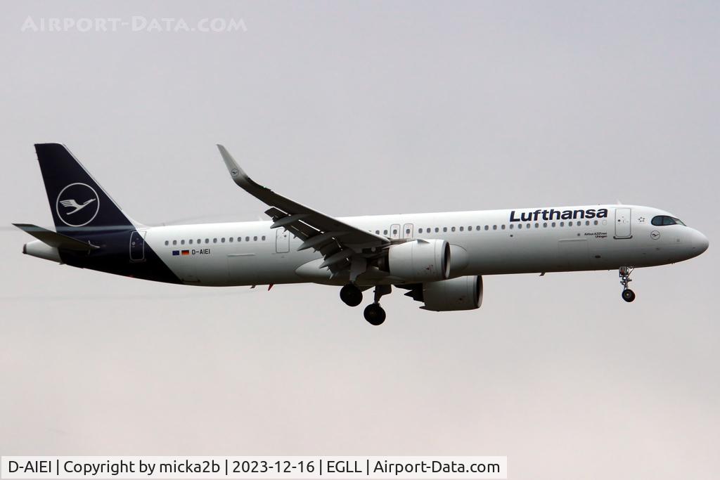 D-AIEI, 2021 Airbus A321-271NX C/N 10304, Landing