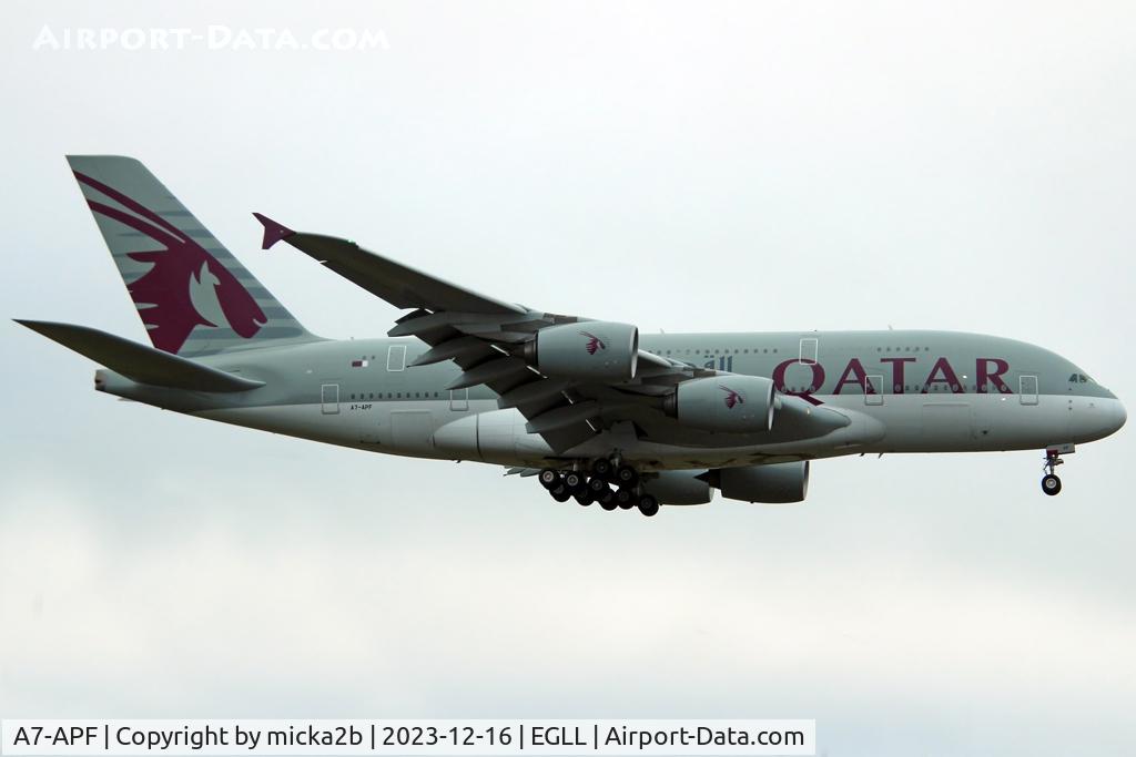 A7-APF, 2015 Airbus A380-861 C/N 0189, Landing