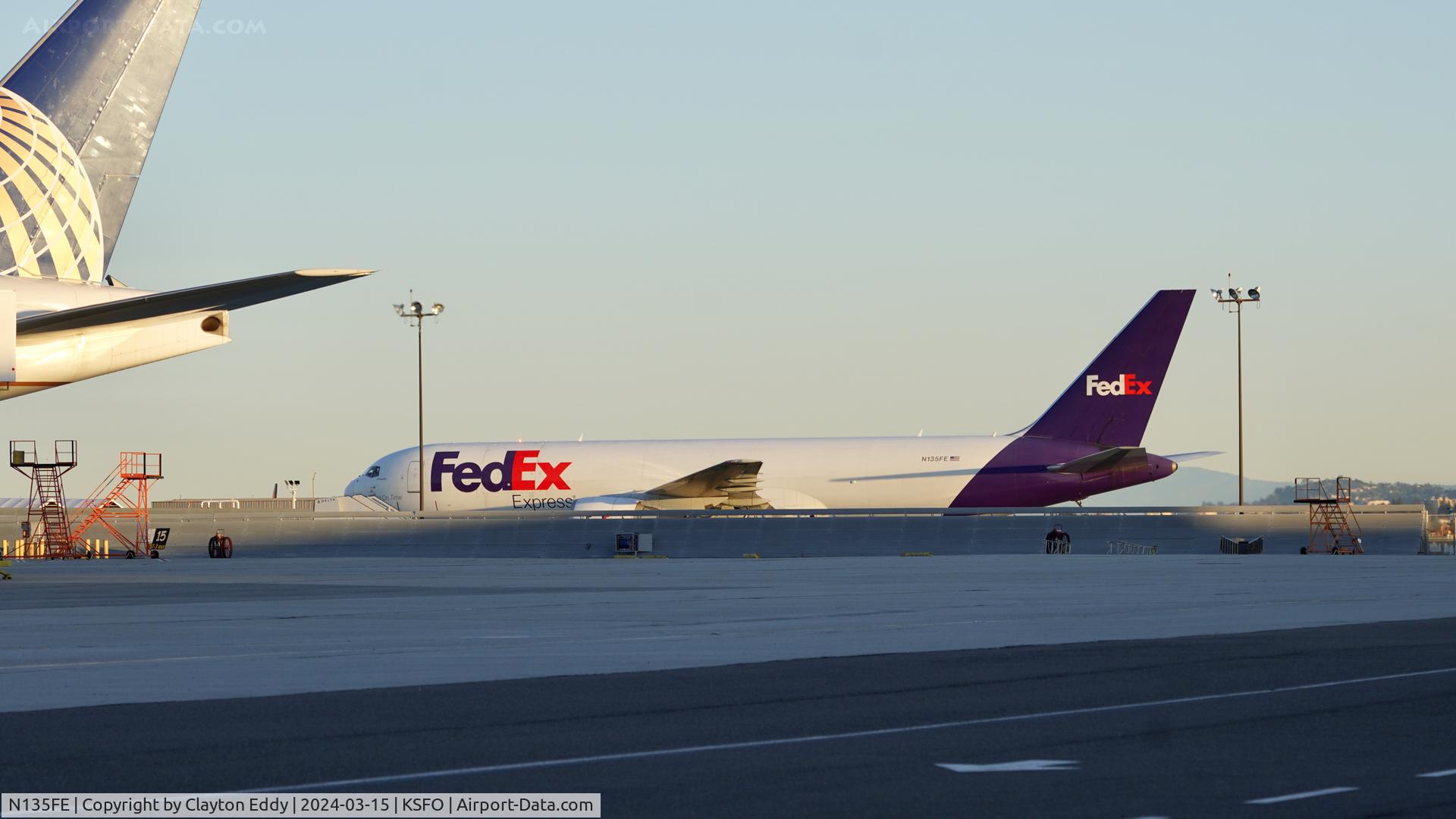 N135FE, 2016 Boeing 767-3S2F C/N 42722, SFO 2024.