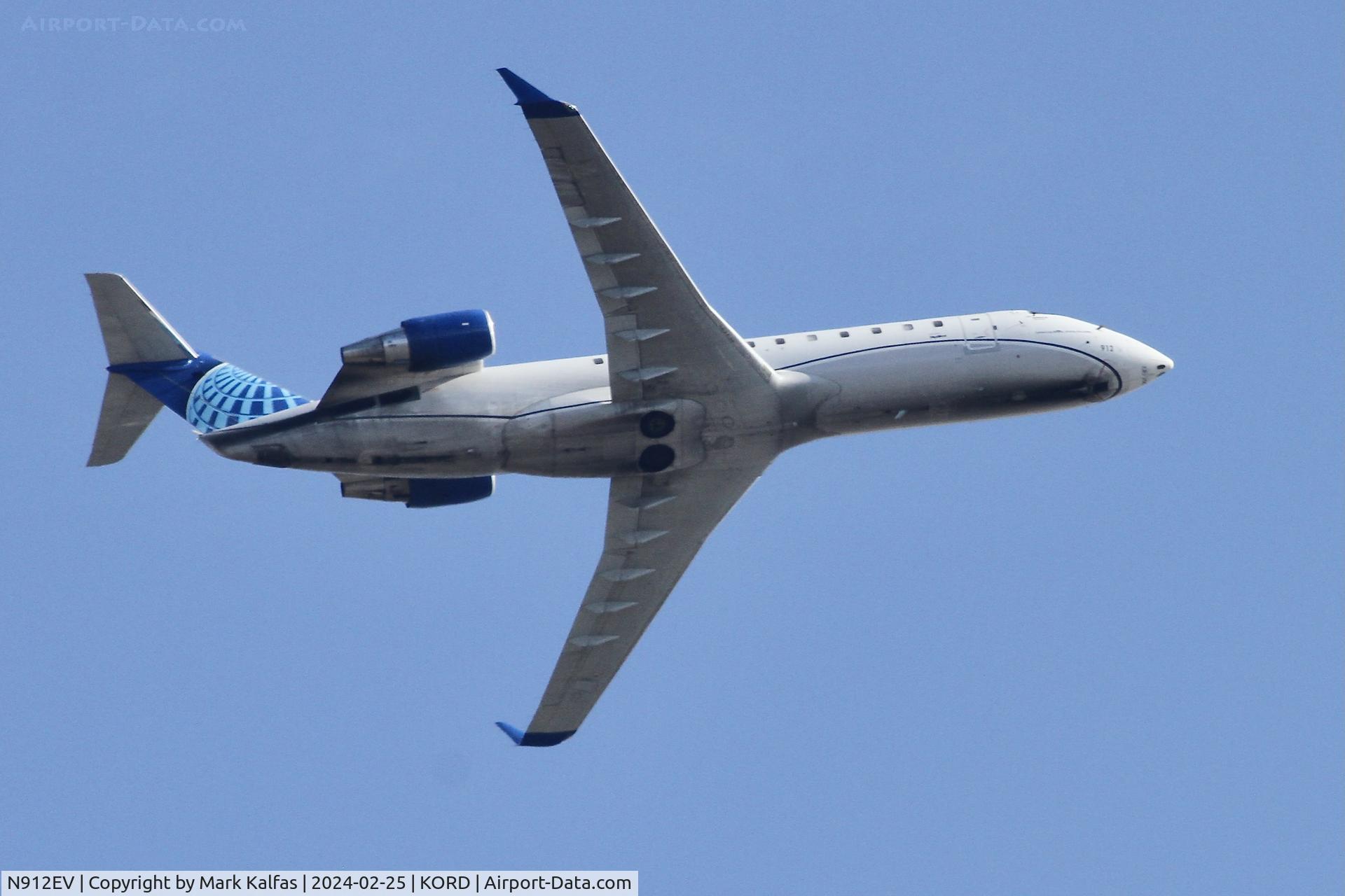 N912EV, 2002 Bombardier CRJ-200LR (CL-600-2B19) C/N 7728, CRJ2 SkyWest/United Express Canadair Regional Jet CRJ-200 N912EV SKW5075 ORD-DEC