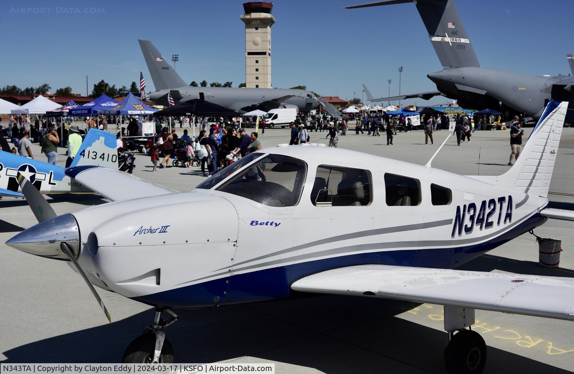 N343TA, 2006 Piper PA-28-181 C/N 2843646, Travis AFB airshow 2024.