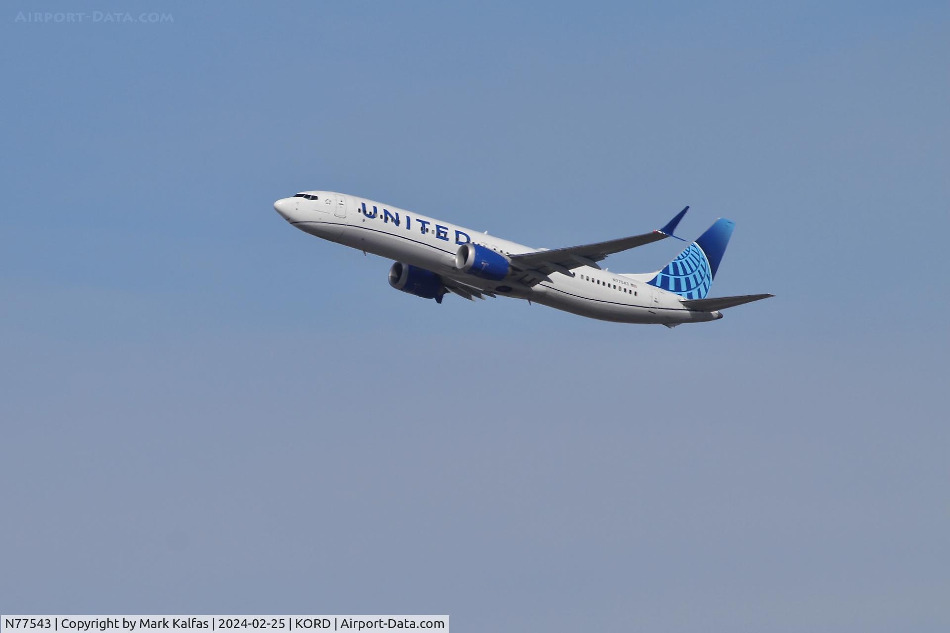 N77543, 2022 Boeing 737-9 MAX C/N 64474, B39M United Airlines Boeing 737 MAX 9 N77543 UAL2440 ORD-LAS