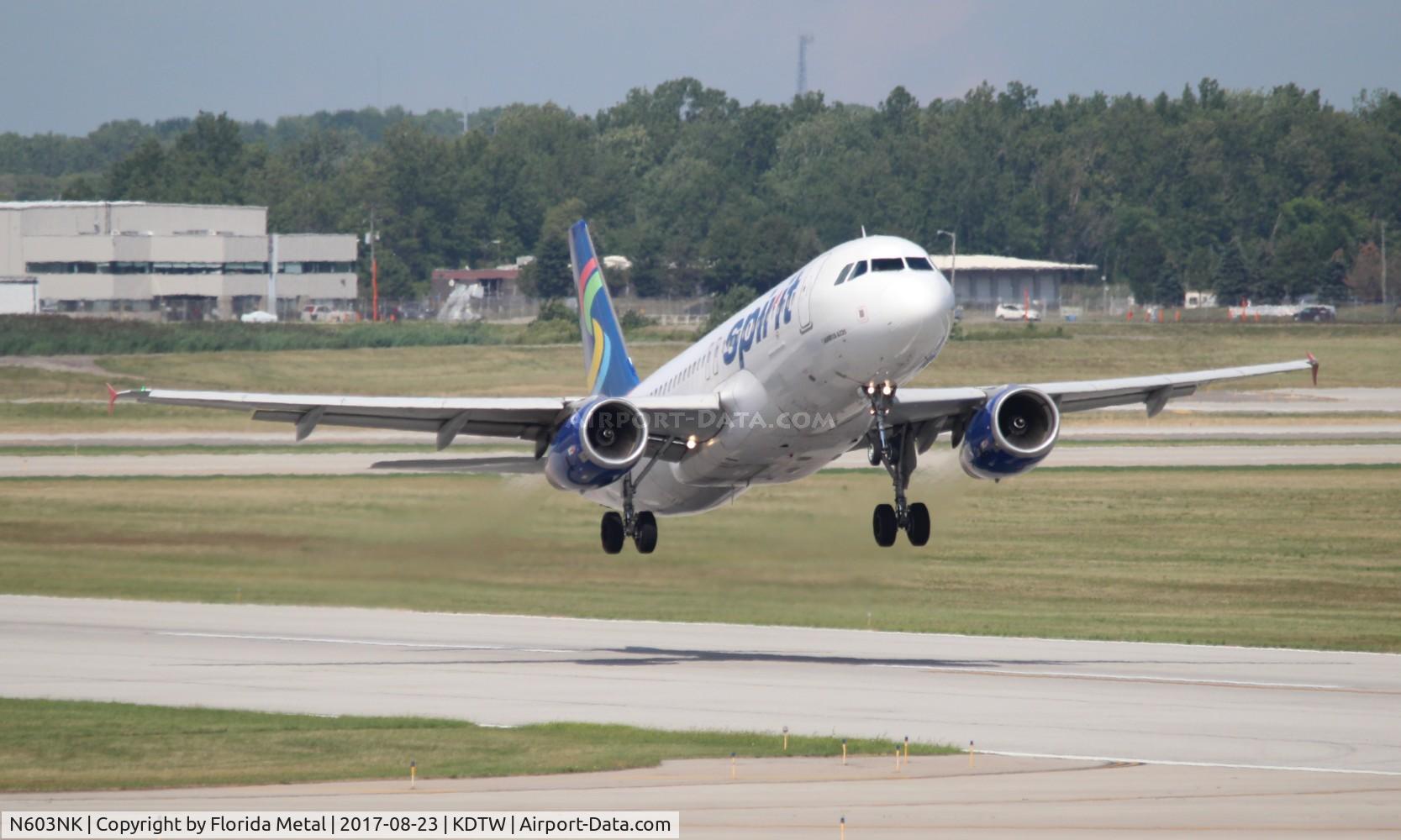 N603NK, 2010 Airbus A320-232 C/N 4321, NKS A320 blue/white zx DTW-FLL