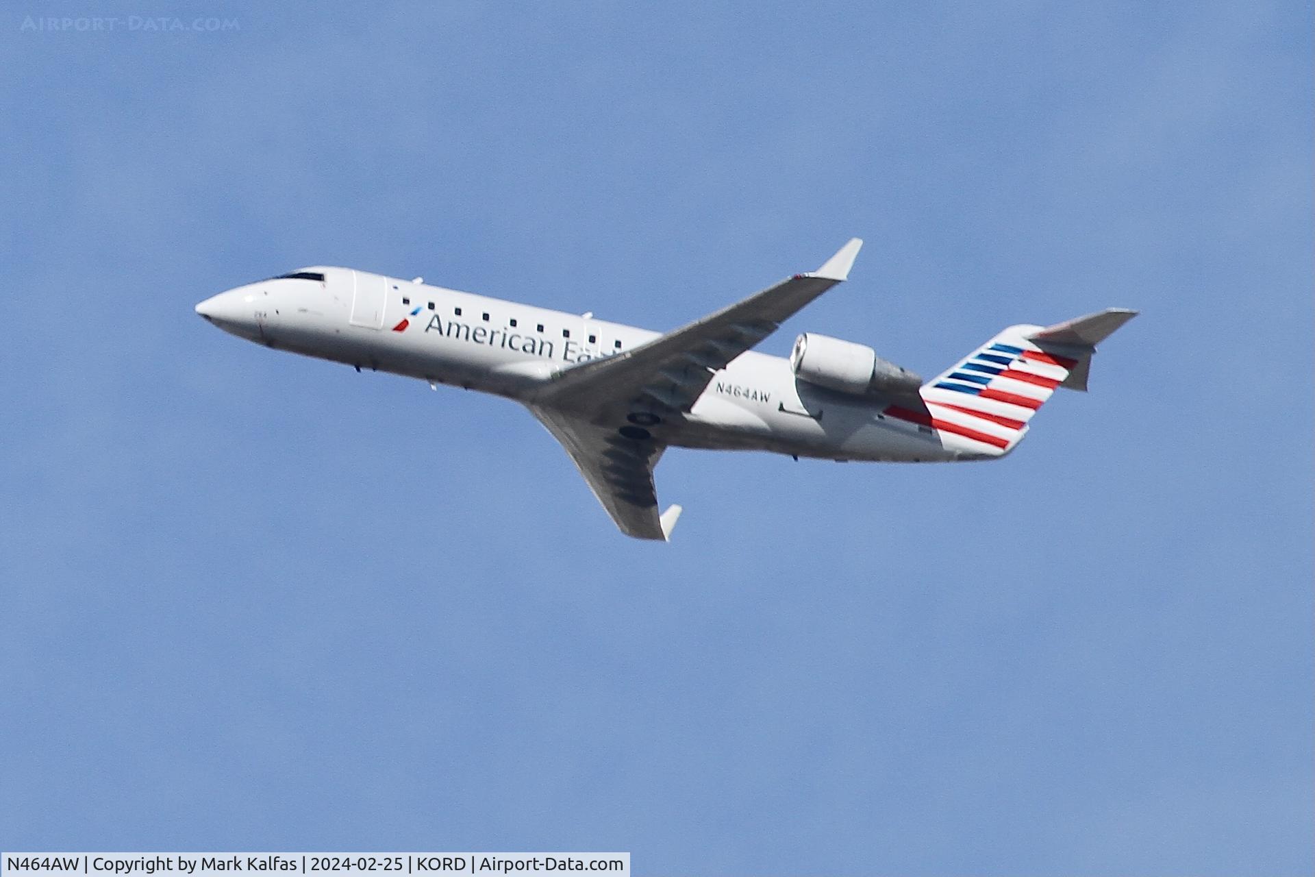 N464AW, 2004 Bombardier CRJ-200LR (CL-600-2B19) C/N 7890, CRJ2 Air Wisconsin/ American Eagle BOMBARDIER INC CL-600-2B19 N464AW AWI6184 ORD-MLI