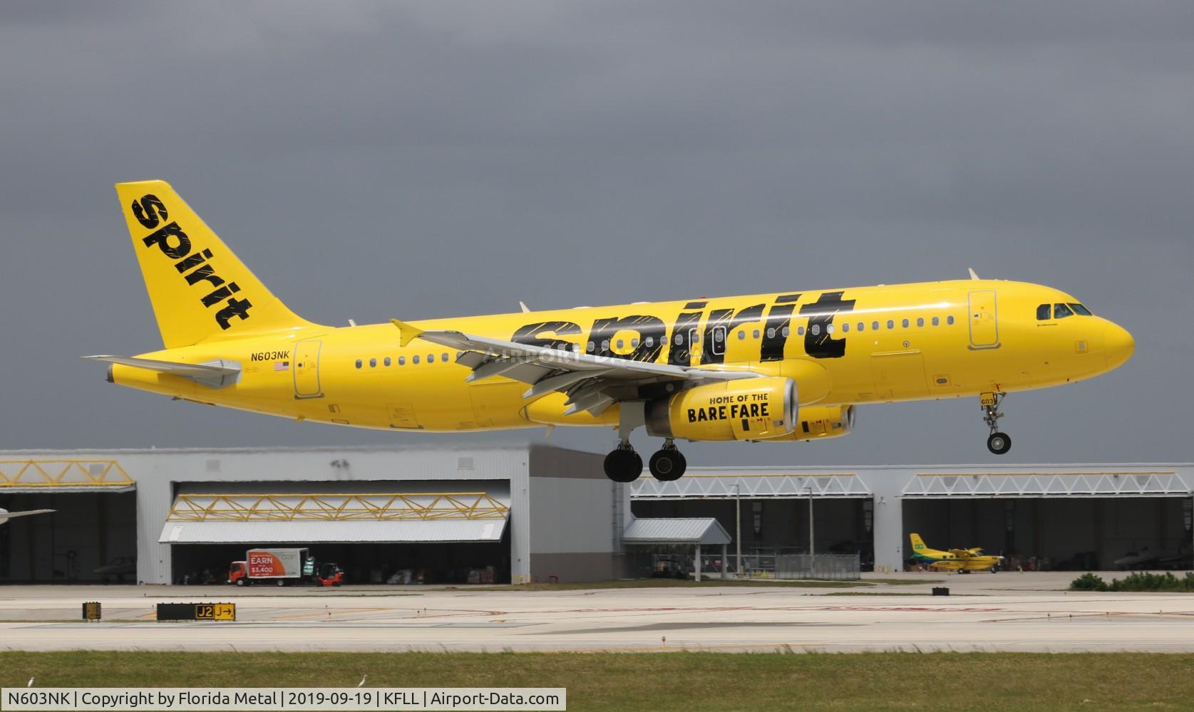 N603NK, 2010 Airbus A320-232 C/N 4321, NKS A320 yellow zx IAH-FLL