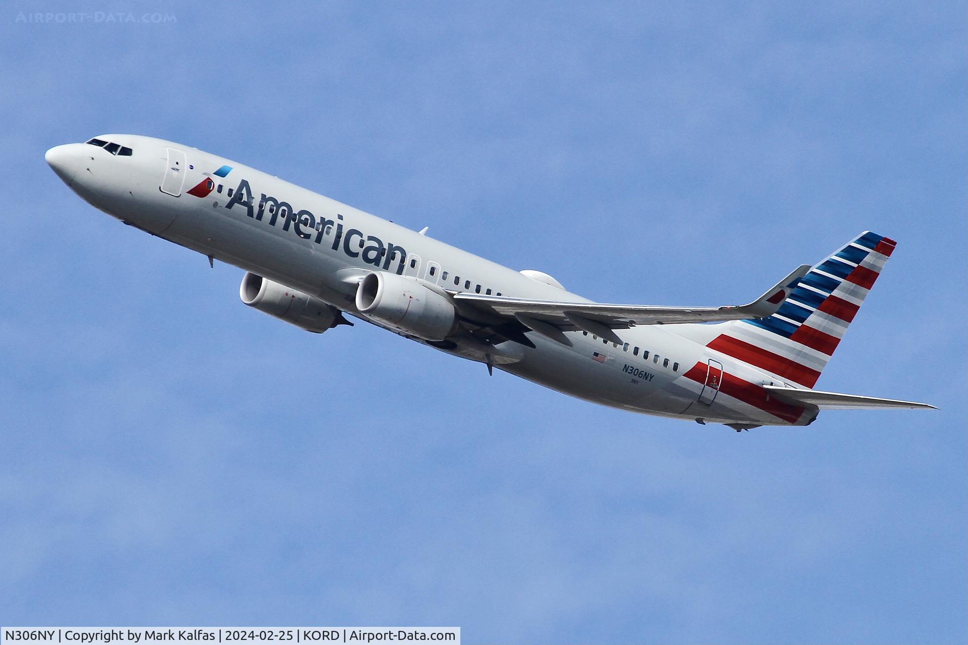 N306NY, 2016 Boeing 737-800 C/N 33343, B738 American Airlines BOEING 737-823 N306NY AAL1101 ORD-TPA