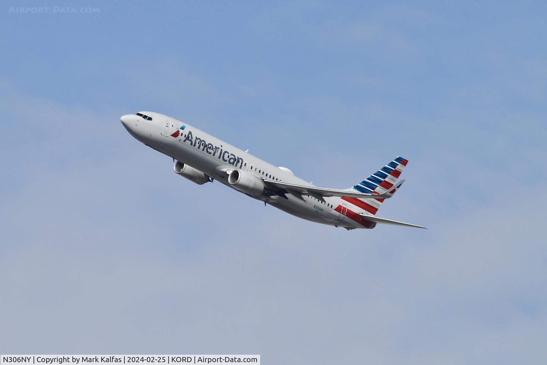 N306NY, 2016 Boeing 737-800 C/N 33343, B738 American Airlines BOEING 737-823 N306NY AAL1101 ORD-TPA