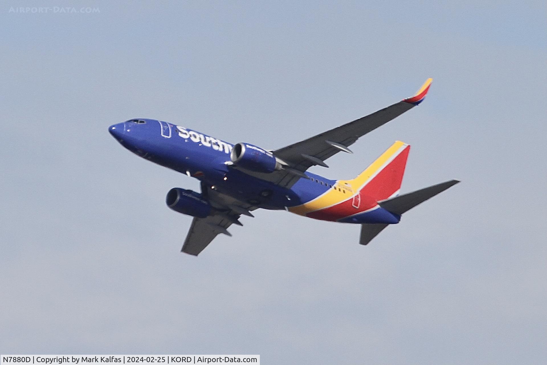 N7880D, 2007 Boeing 737-7K5 C/N 34693, B737 Southwest  BOEING 737-7K5 N7880D SWA2015 ORD-LAS