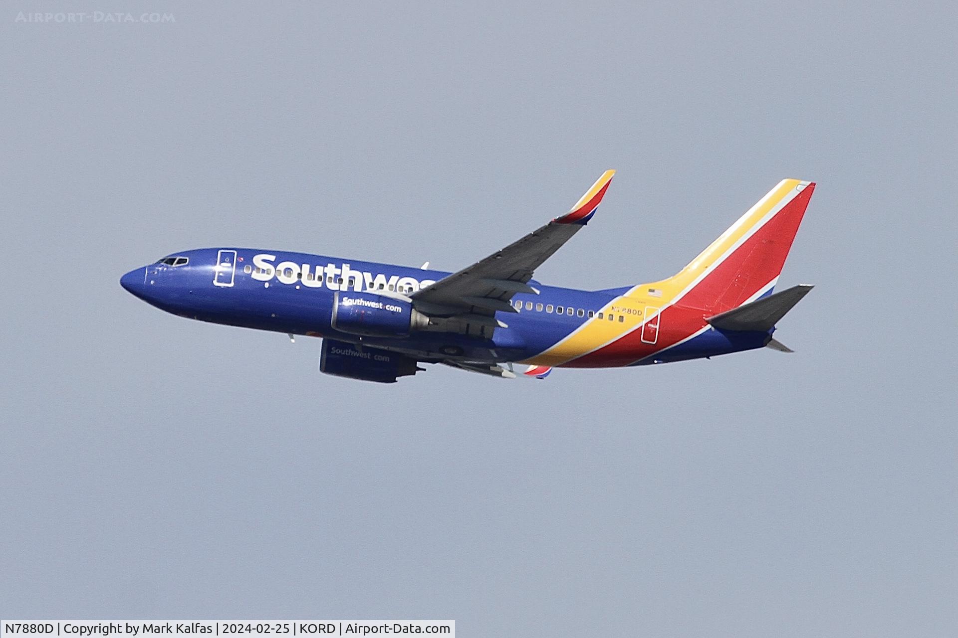 N7880D, 2007 Boeing 737-7K5 C/N 34693, B737 Southwest  BOEING 737-7K5 N7880D SWA2015 ORD-LAS