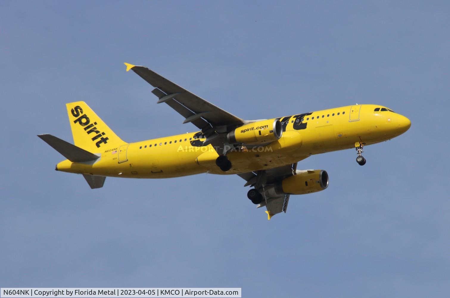 N604NK, 2010 Airbus A320-232 C/N 4431, NKS A320 yellow zx ORD-MCO