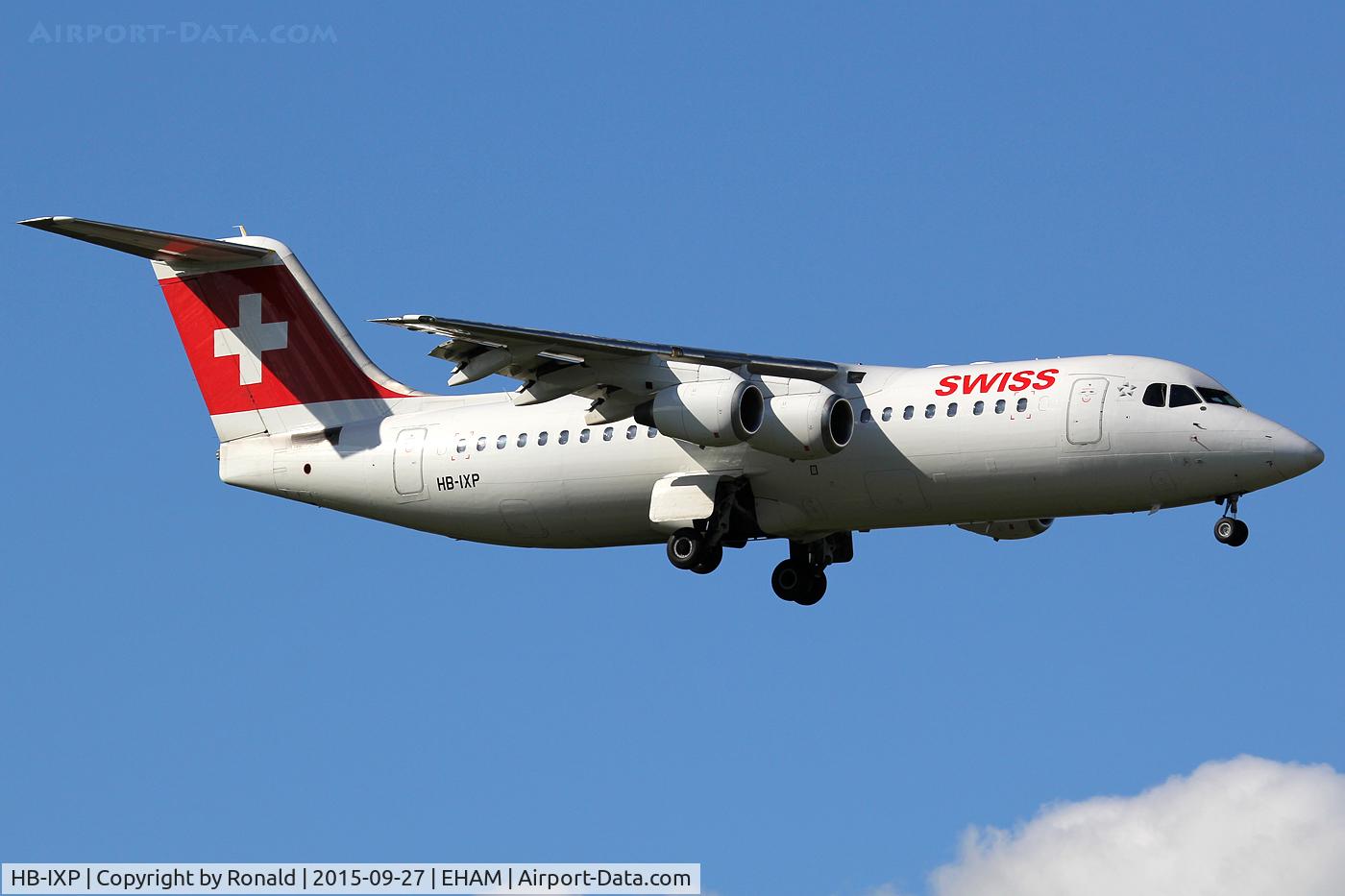 HB-IXP, 1996 British Aerospace Avro 146-RJ100 C/N E3283, at spl