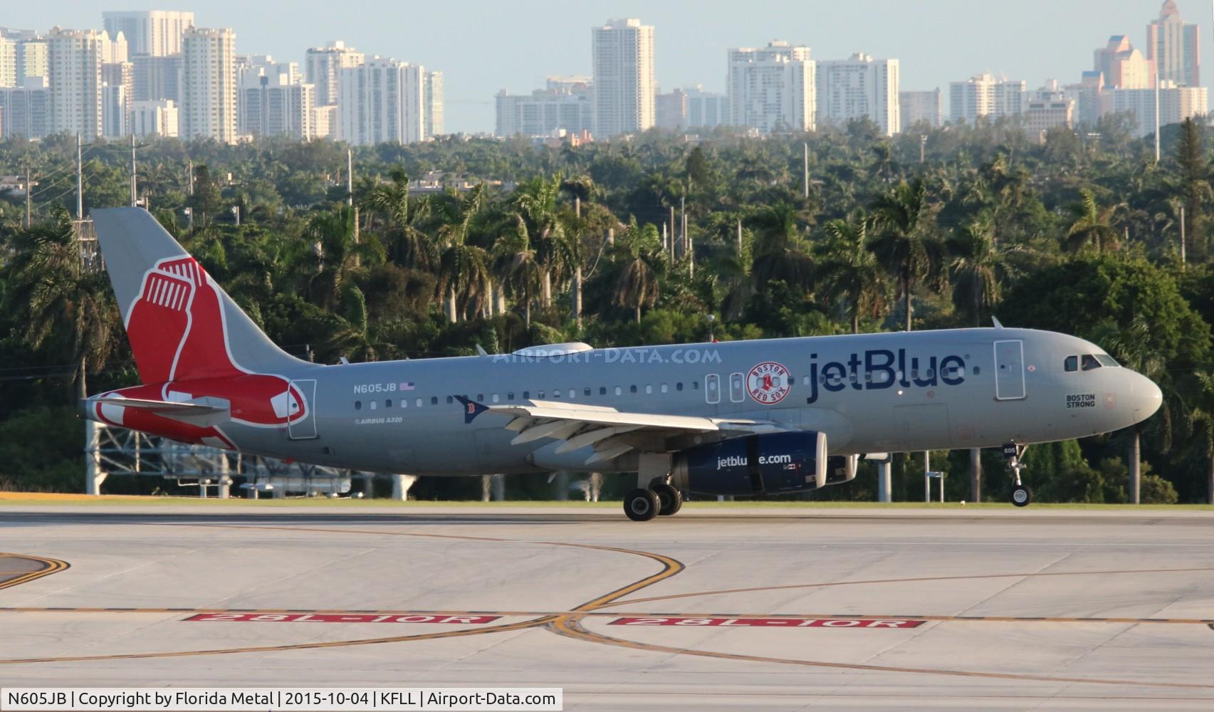 N605JB, 2005 Airbus A320-232 C/N 2368, JBU A320 red sox old zx SDQ-FLL