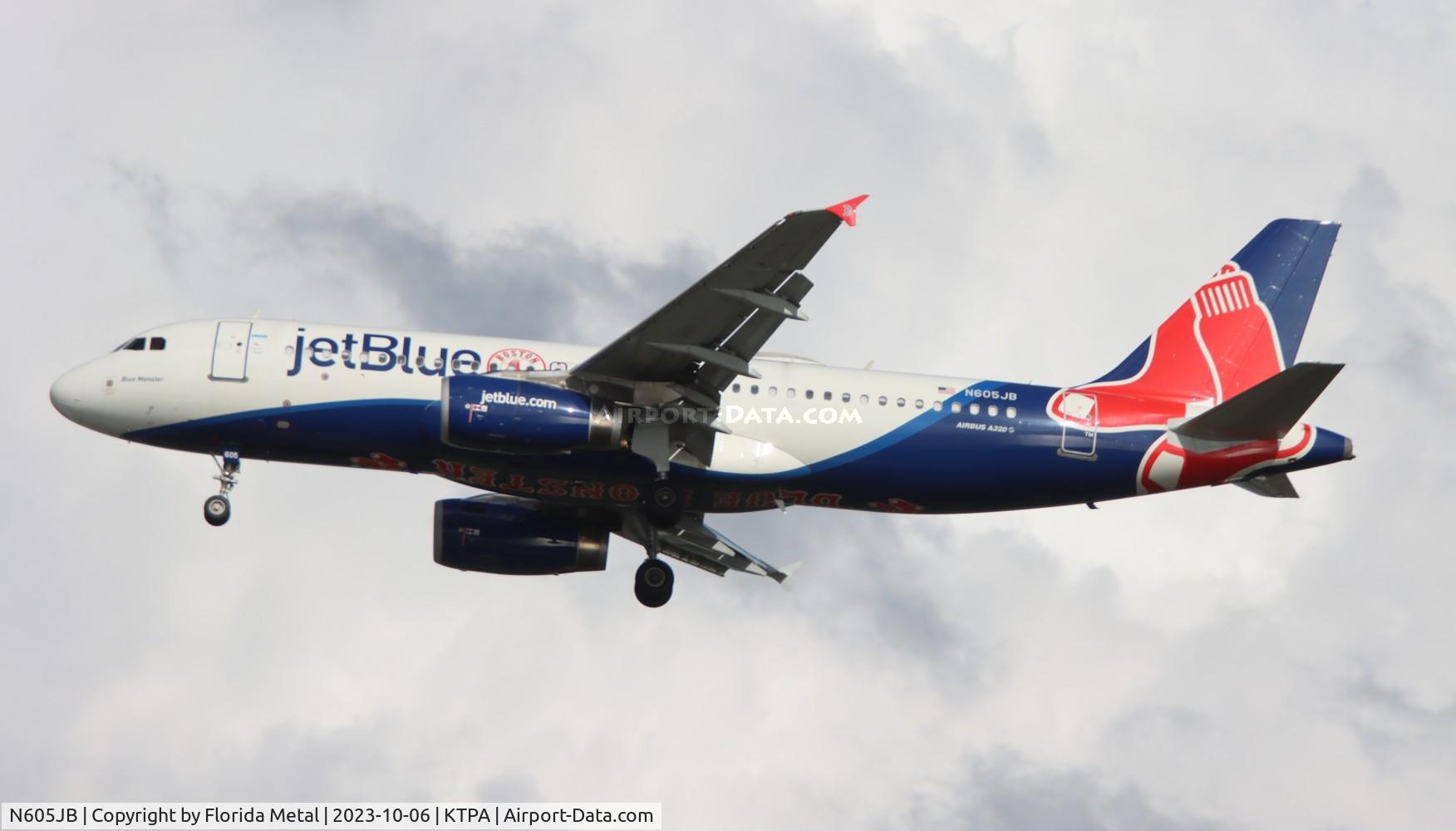 N605JB, 2005 Airbus A320-232 C/N 2368, JBU A320 red sox new zx JFK-TPA