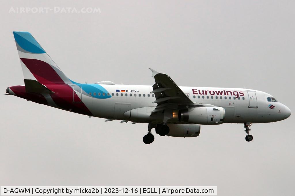 D-AGWM, 2009 Airbus A319-132 C/N 3839, Landing