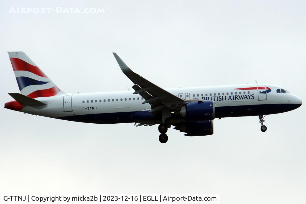G-TTNJ, 2018 Airbus A320-251N C/N 8772, Landing