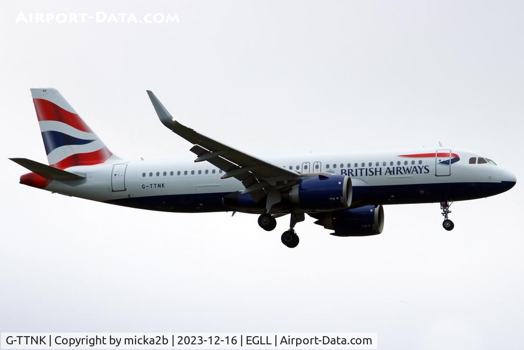 G-TTNK, 2020 Airbus A320-251N C/N 9551, Landing