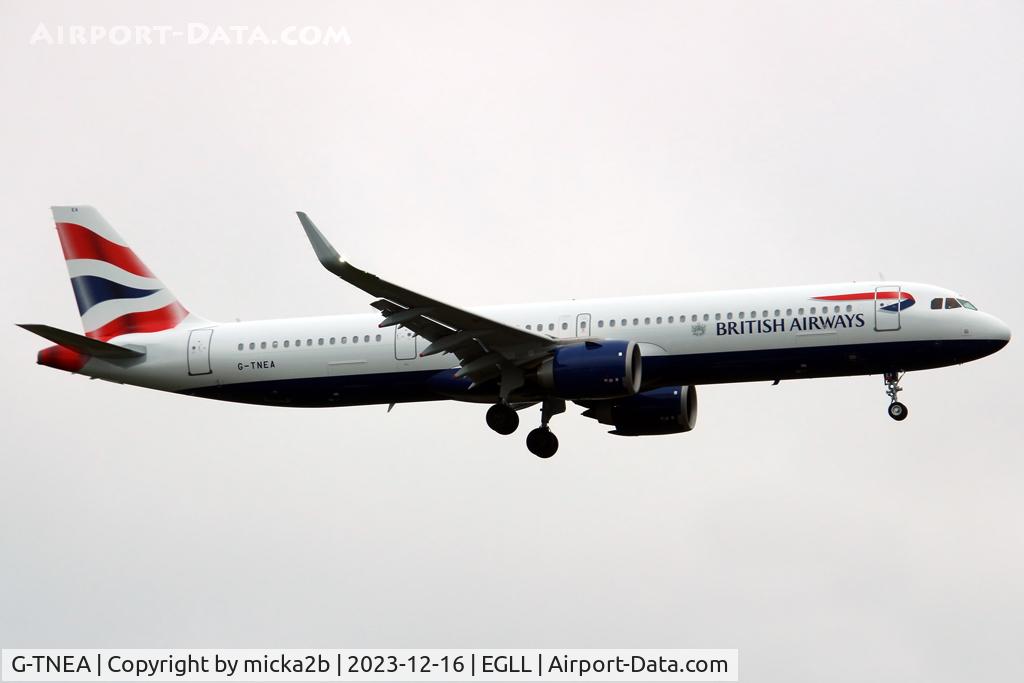 G-TNEA, 2023 Airbus A321-251NX C/N 11603, Landing