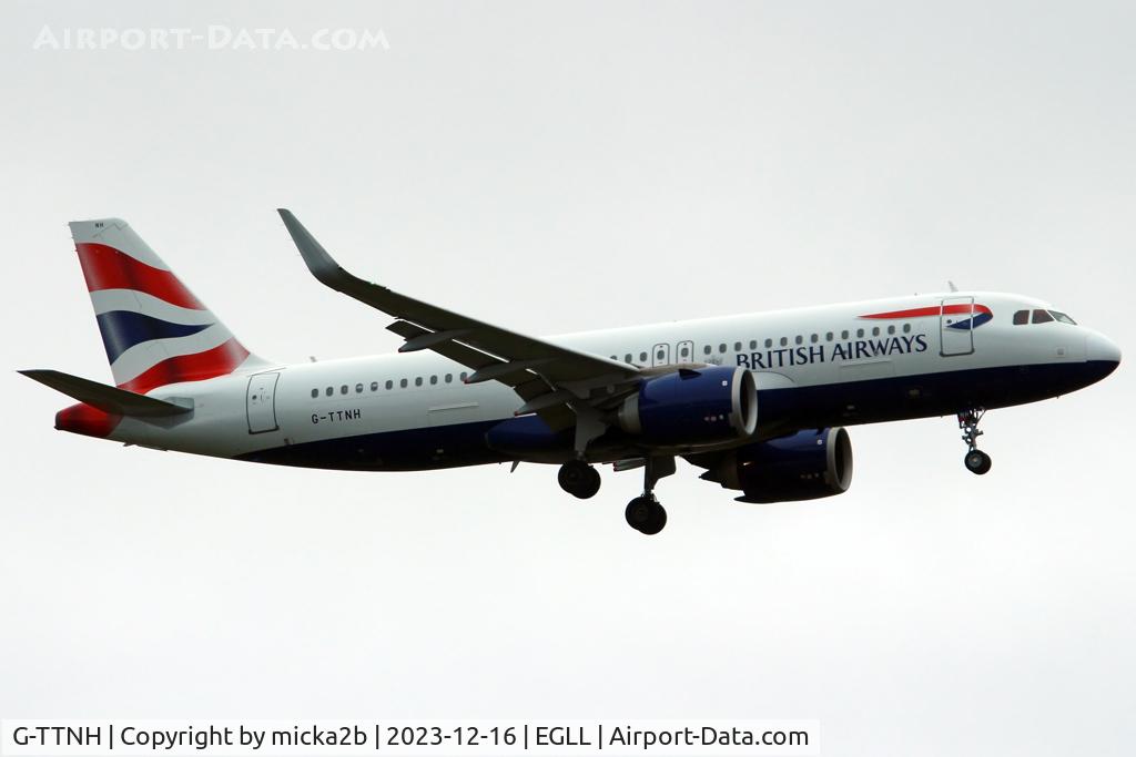 G-TTNH, 2018 Airbus A320-251N C/N 8489, Landing