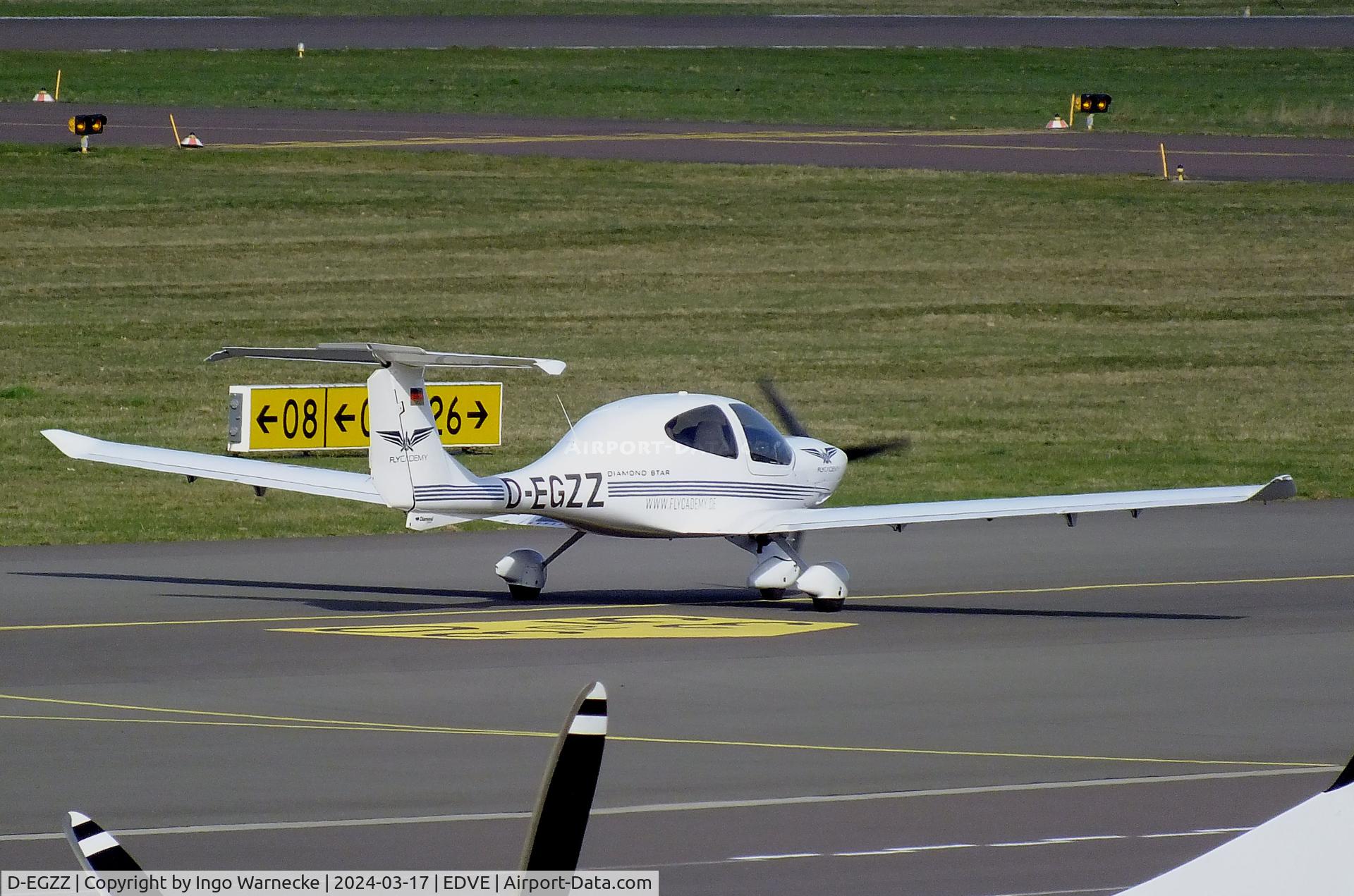 D-EGZZ, 2006 Diamond DA-40D Diamond Star C/N D4.195, Diamond DA-40D Diamond Star at Braunschweig/Wolfsburg airport, Waggum