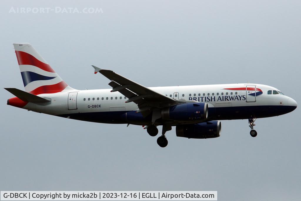 G-DBCK, 2007 Airbus A319-131 C/N 3049, Landing