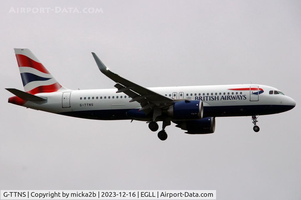 G-TTNS, 2022 Airbus A320-251N C/N 11026, Landing
