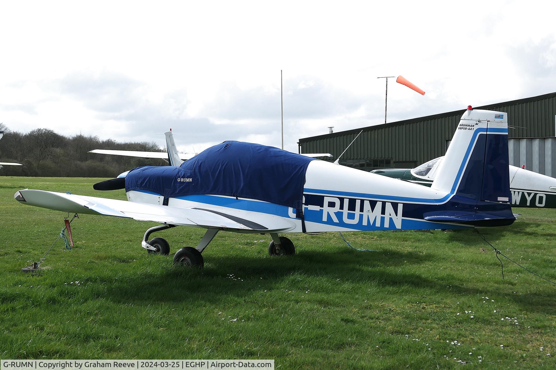 G-RUMN, 1971 American Aviation AA-1A Trainer C/N AA1A-0086, Parked at Popham.