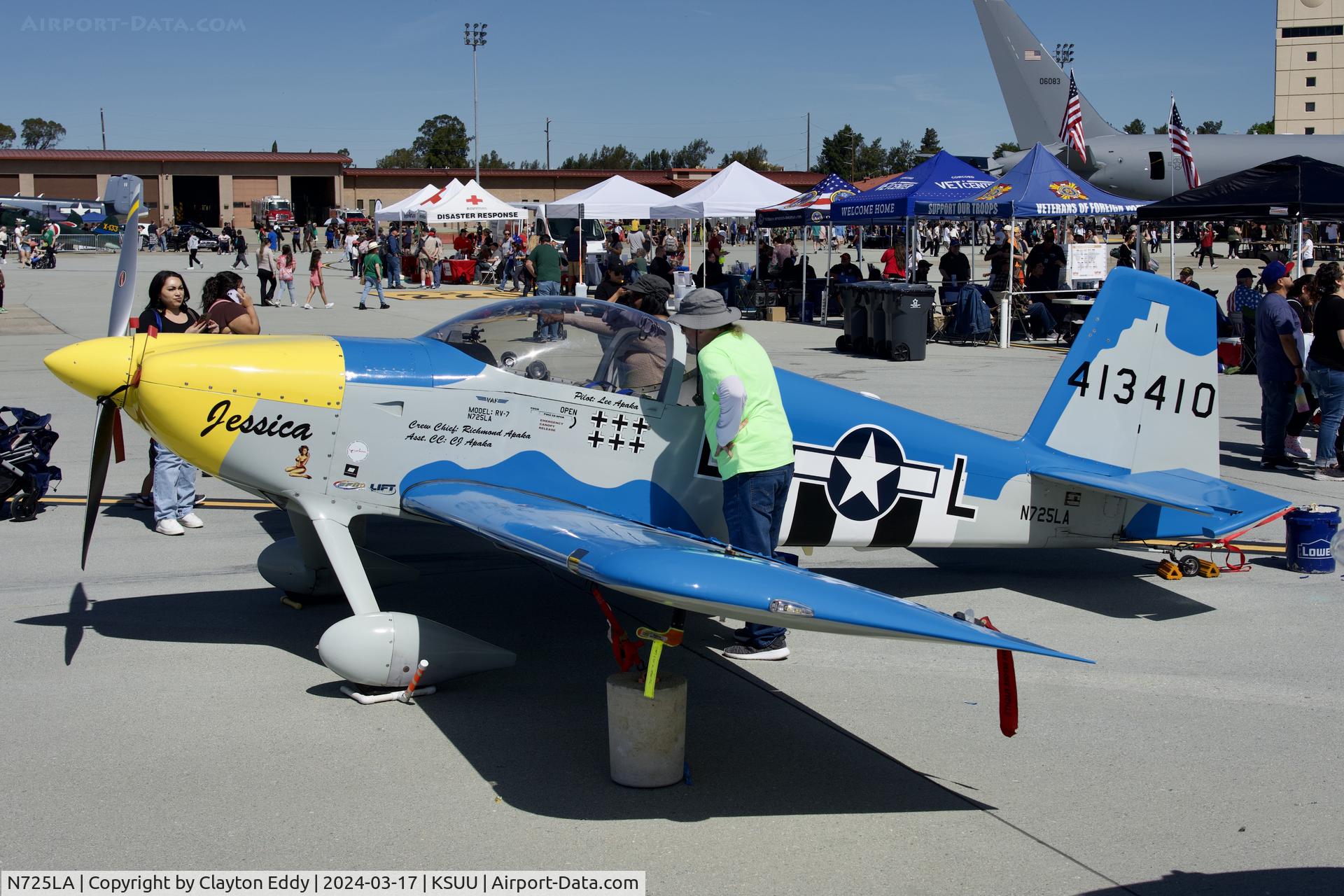N725LA, 2006 Vans RV-7 C/N 71495, Travis AFB airshow California 2024.