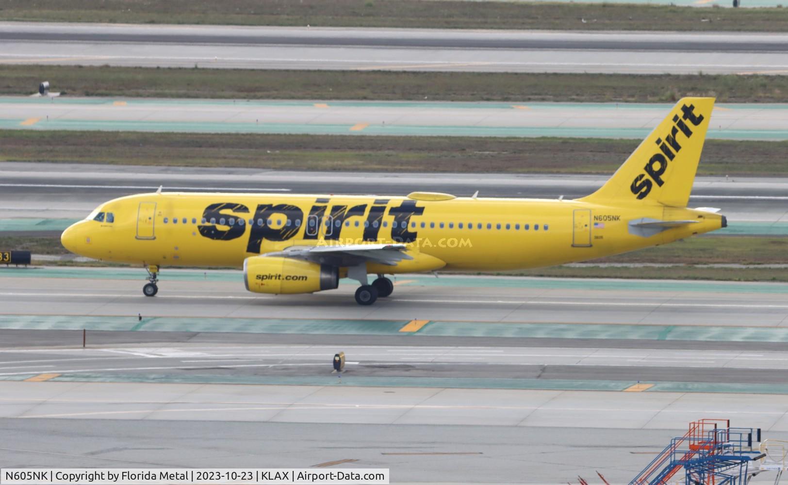 N605NK, 2010 Airbus A320-232 C/N 4548, NKS A320 yellow zx LAX-DTW