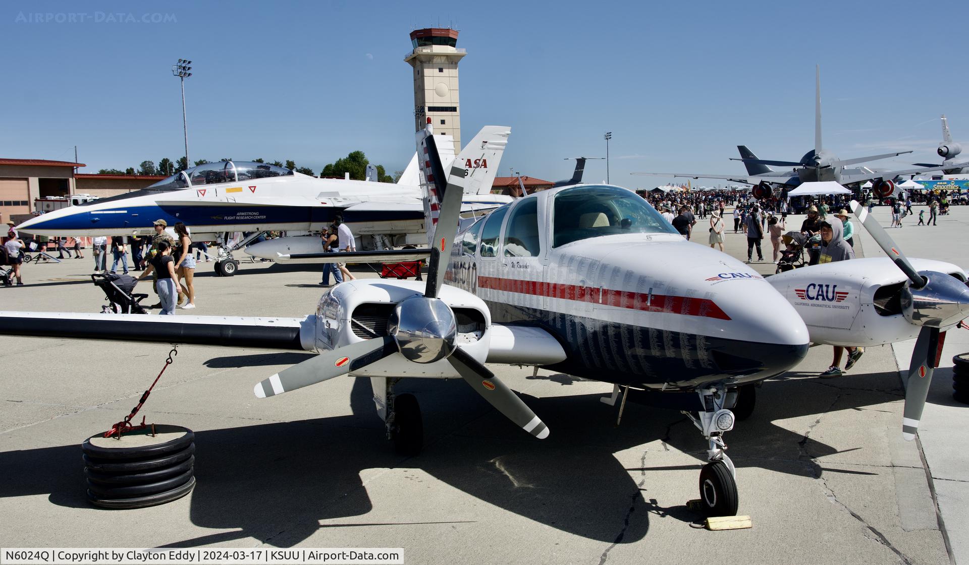 N6024Q, 1979 Beech 95-B55 (T42A) Baron C/N TC-2209, Travis AFB airshow California 2024.