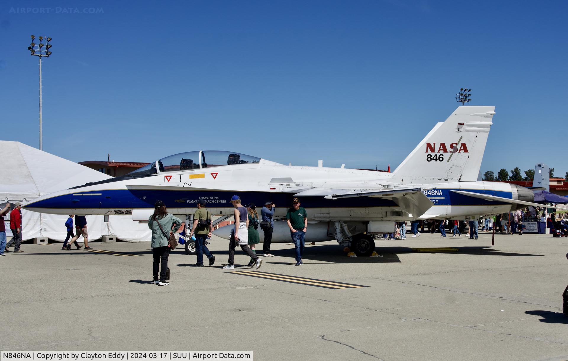 N846NA, McDonnell Douglas F/A-18B Hornet C/N 23, Travis AFB airshow California 2024.