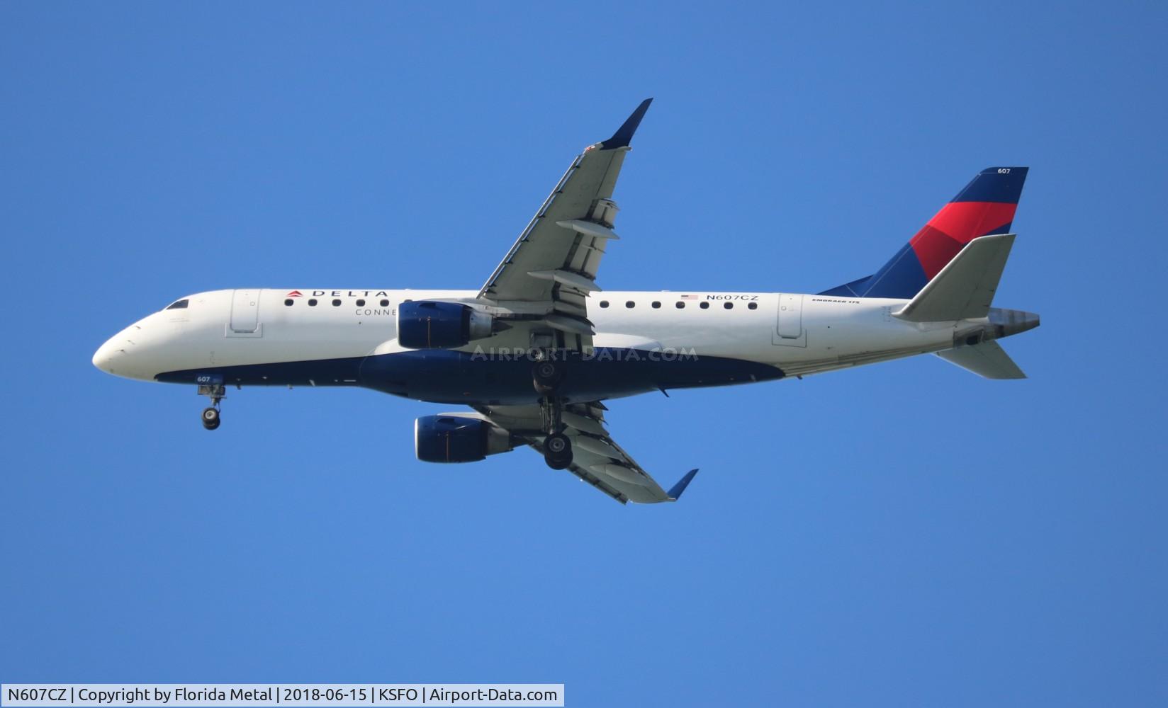 N607CZ, 2007 Embraer 170SU (ERJ-170-100SU) C/N 17000192, CPZ/DAL E175 zx LAX-SFO