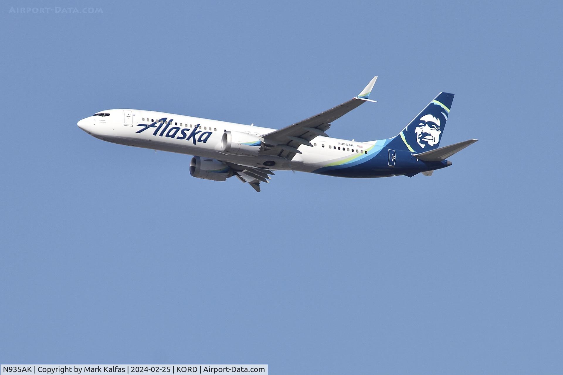 N935AK, 2022 Boeing 737-9 MAX C/N 44077, B39M Alaska Airlines Boeing 737 MAX 9 N935AK N935AK ASA423 ORD-SEA