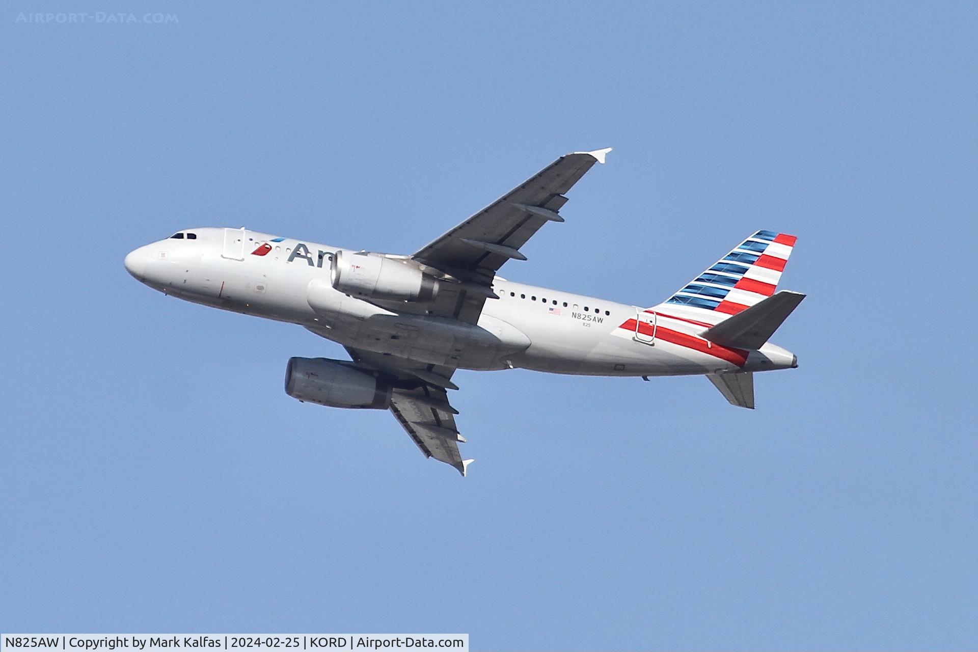 N825AW, 2001 Airbus A319-132 C/N 1527, A319 American Airlines AIRBUS INDUSTRIE A319-112N825AW AAL2837 ORD-BOS