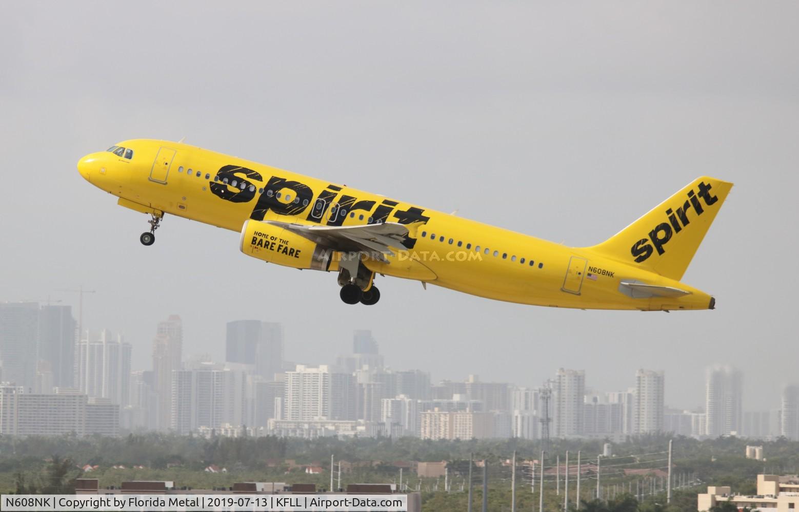 N608NK, 2011 Airbus A320-232 C/N 4902, NKS A320 yellow zx FLL-BWI