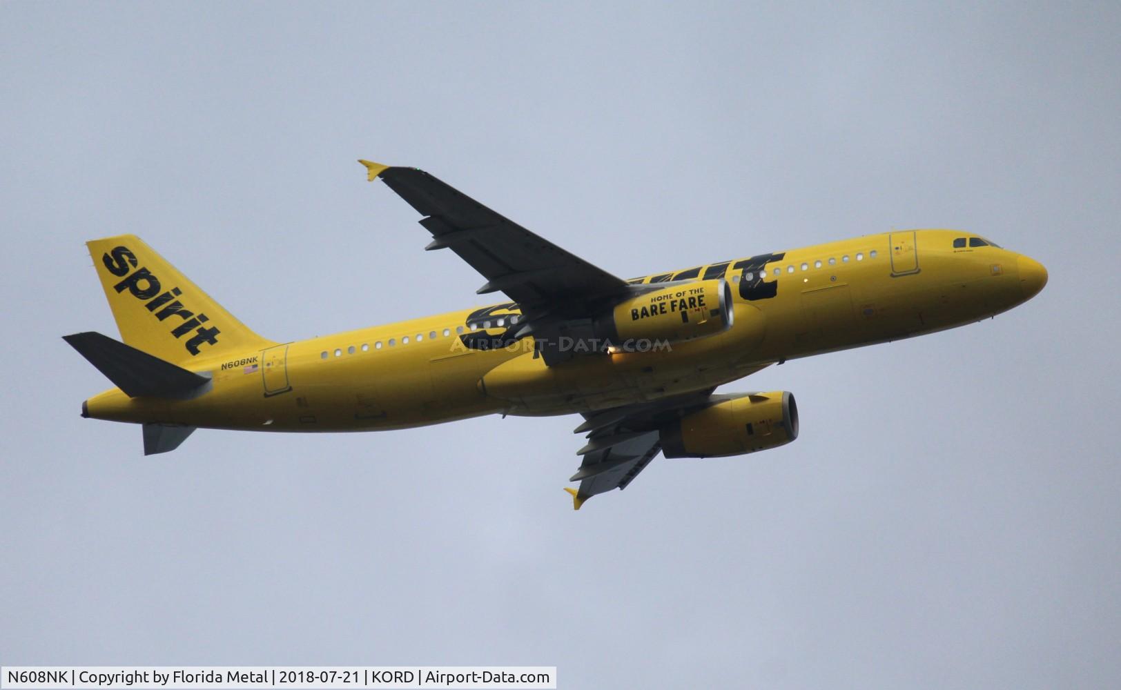 N608NK, 2011 Airbus A320-232 C/N 4902, NKS A320 yellow zx ORD-MCO