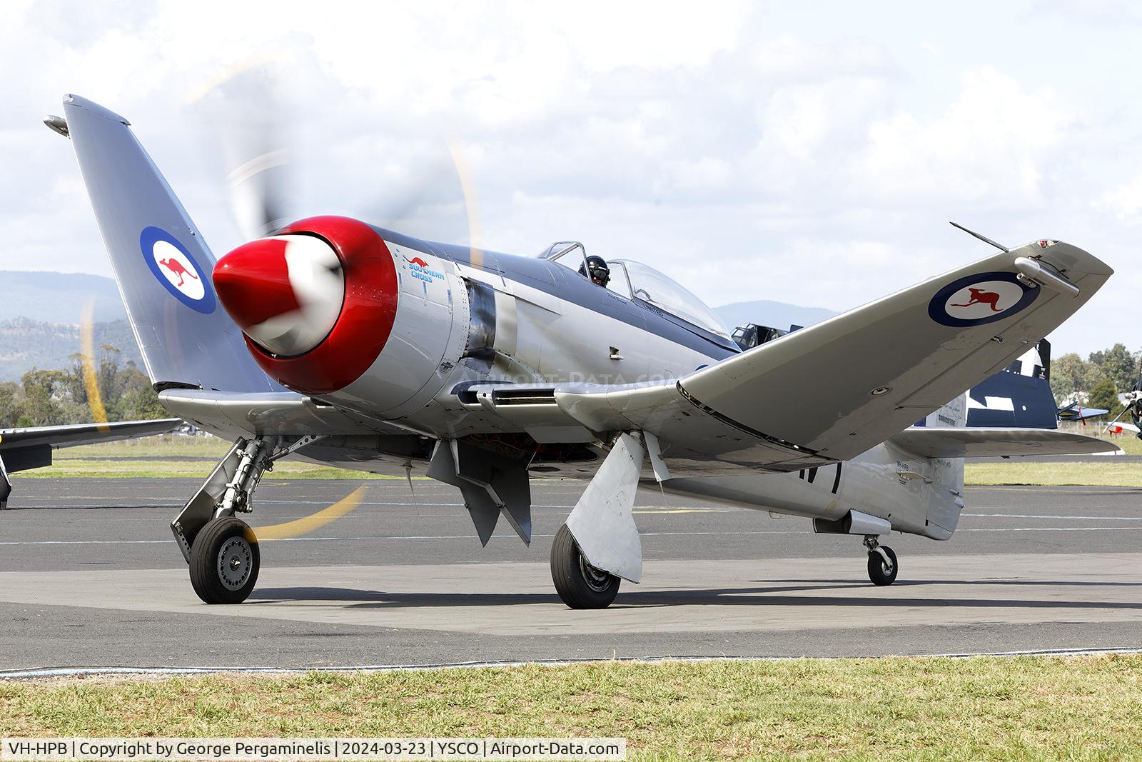VH-HPB, 1949 Hawker Sea Fury T.20 C/N 37525, Warbirds Over Scone 2024.