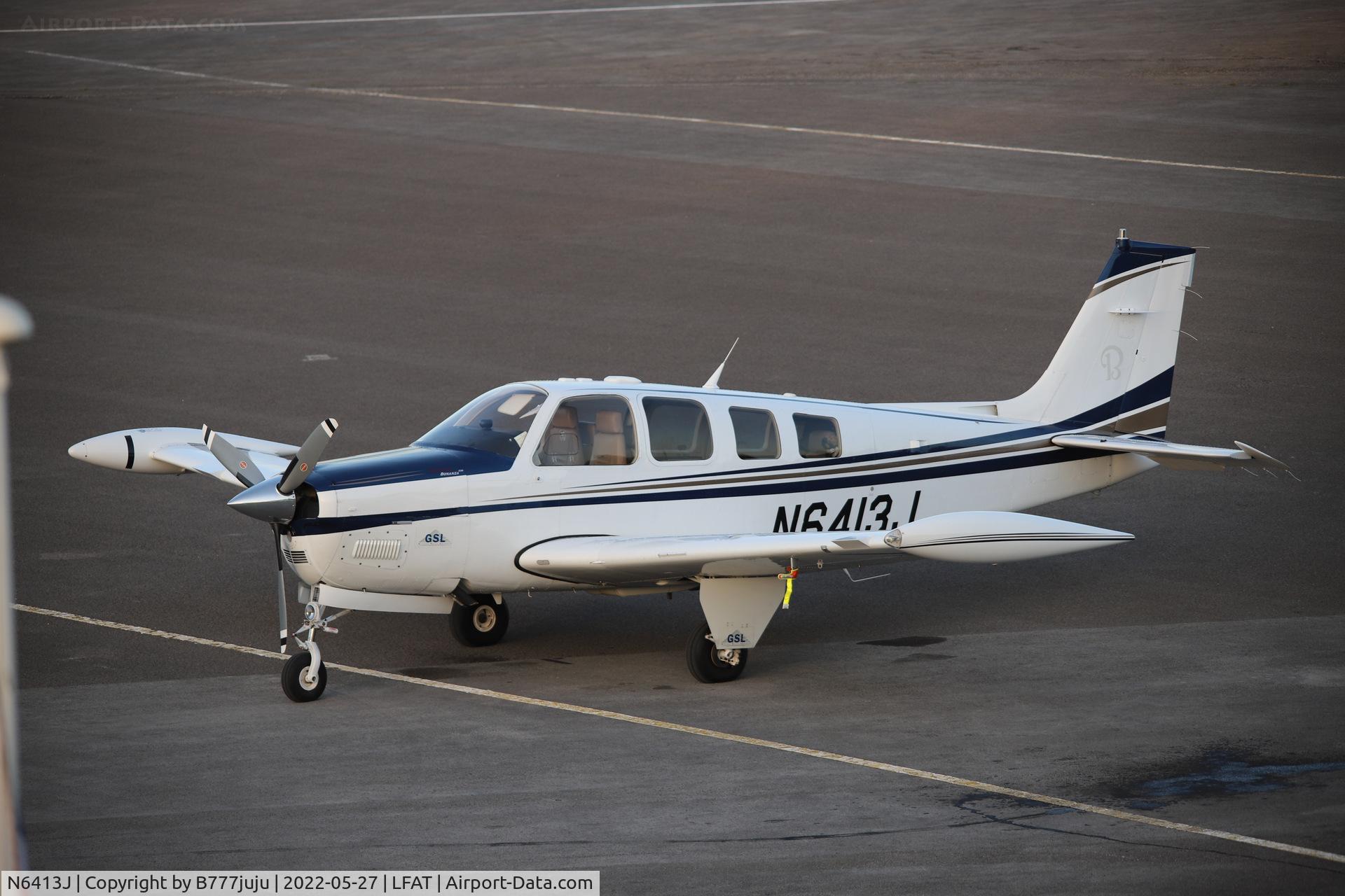 N6413J, Hawker Beechcraft Corp G36 Bonanza C/N E-3913, at Le Touquet