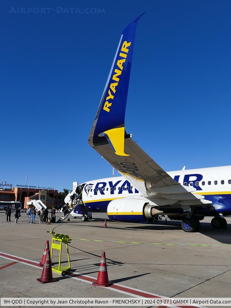 9H-QDD, 2016 Boeing 737-8AS C/N 44753, Marrakesh (RAK)	Bordeaux (BOD)	FR61
