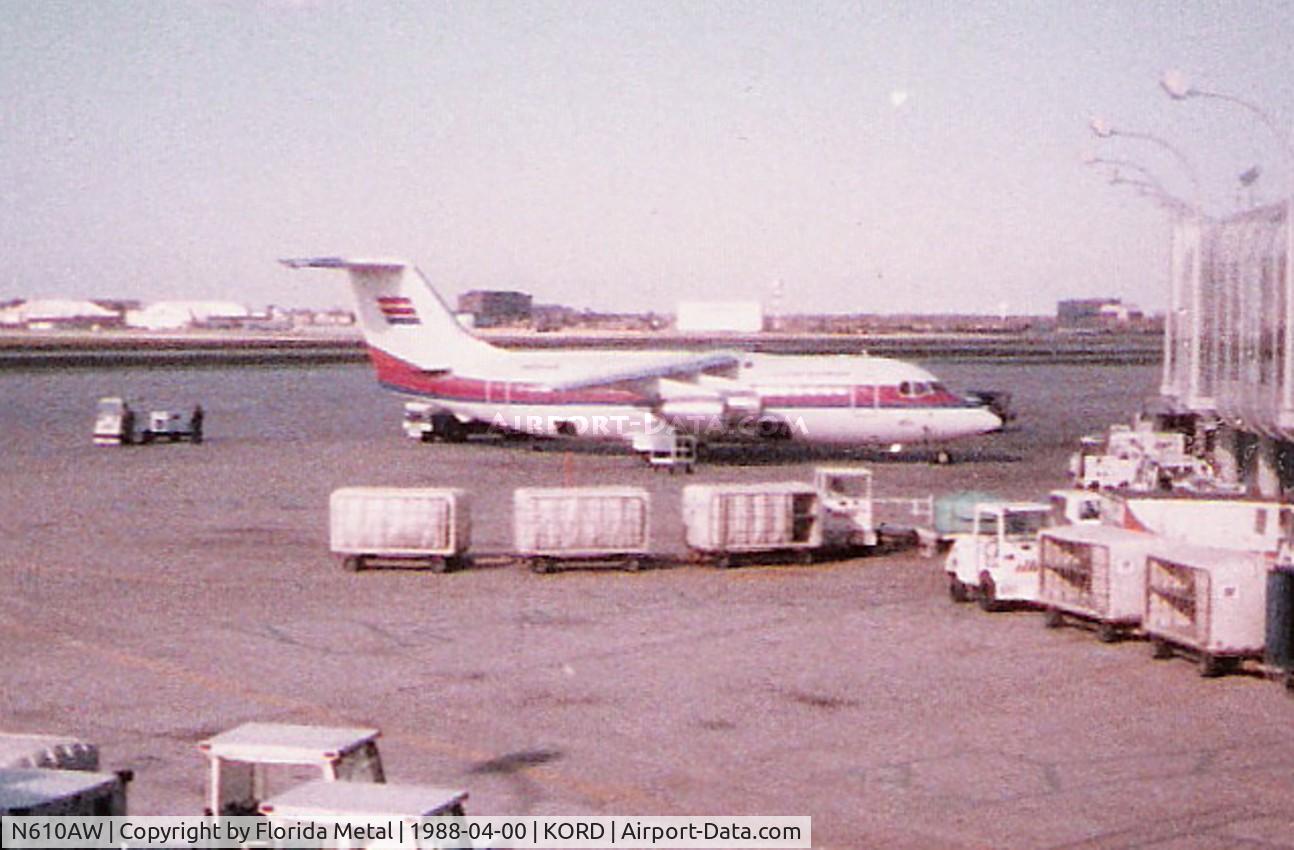 N610AW, British Aerospace BAe.146-200A C/N E2082, AWI/UE BAE-146 zx ORD 1988