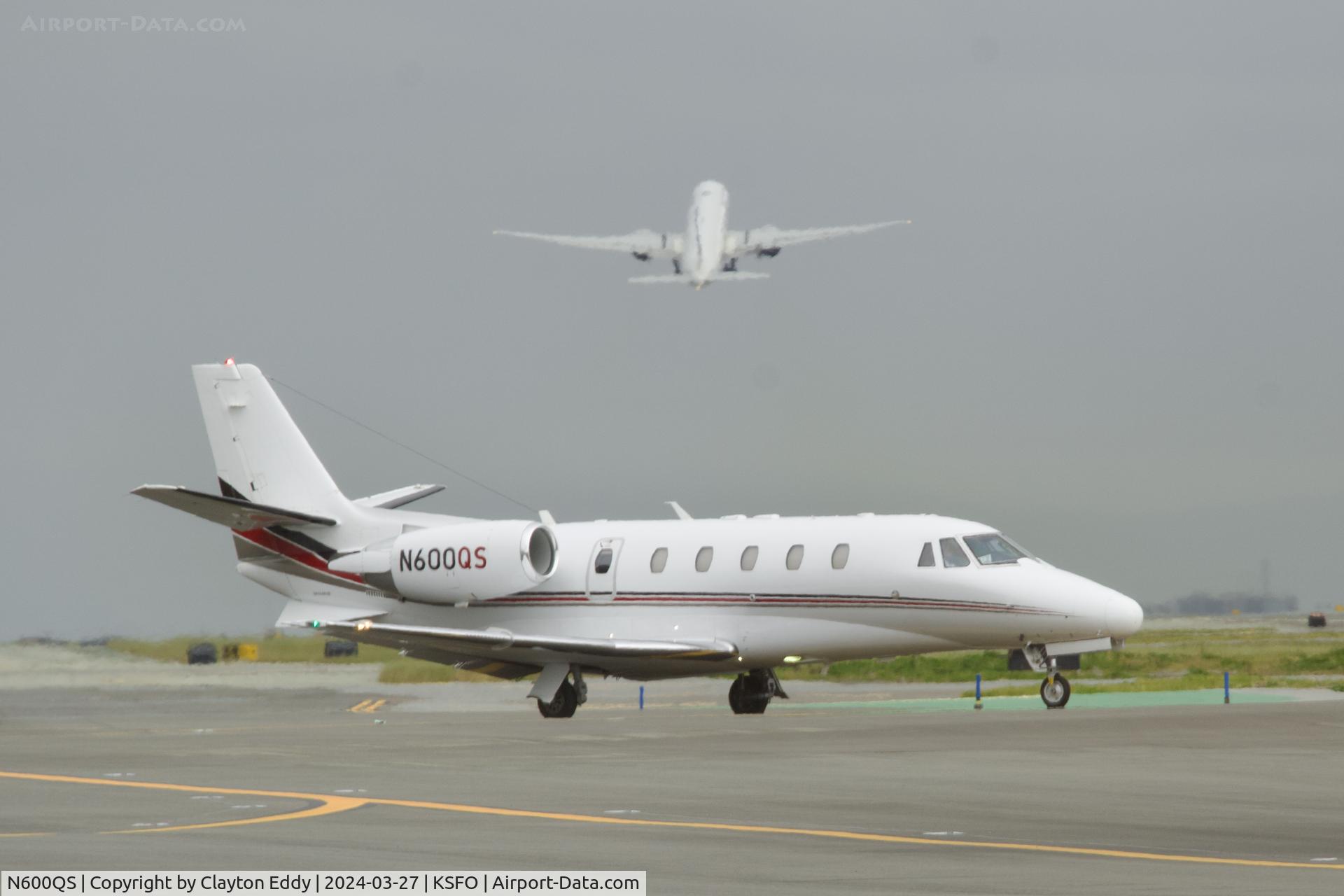 N600QS, 2006 Cessna 560XL C/N 560-5664, Runway 10 SFO 2024.
