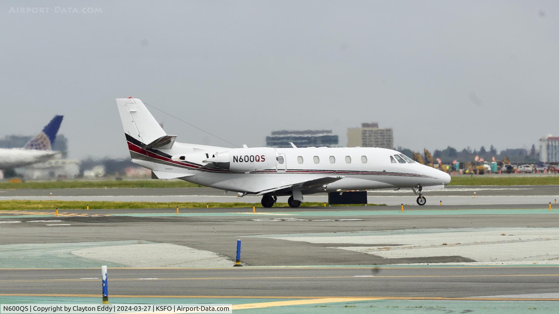 N600QS, 2006 Cessna 560XL C/N 560-5664, Runway 10 SFO 2024.