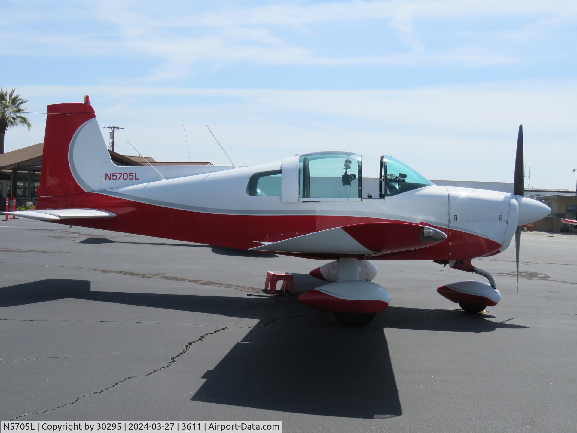 N5705L, 1969 American AA-1 Yankee C/N AA1-0105, Parked